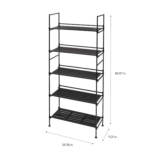 Organize It All 5 Tier Espresso Freestanding Shelf